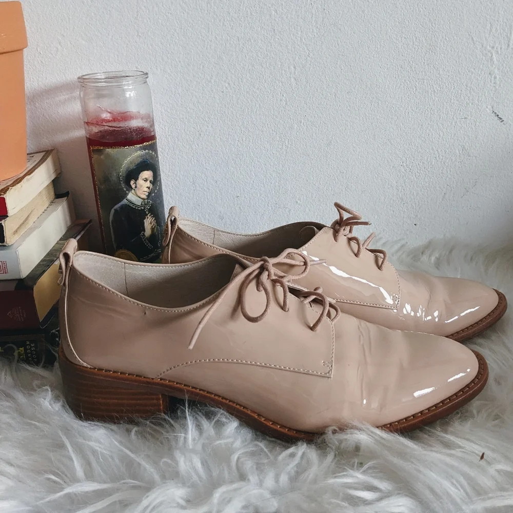 Louis Et Cie Oxford Loafer Shoes Patent Leather Pink 9
